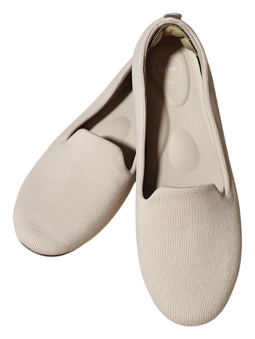 Vessi Market Flat Womens Size 11 Cream Trail Shore Waterproof Loafers EUC - Picture 2 of 12